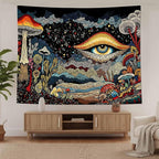 Yeoiat Tapestry Mystical Mushroom Tapestries Fantasy Gaze Tapestries Bohemian Forest Wall Tapestry Bedroom Dormitory Living Room Decoration 60"x44"