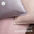Foindtower Pack of 2, Decorative Linen Soild Throw Pillow Covers Soft Accent Euro Cushion Case Boho Farmhouse Neutral Pillowcase for Couch Sofa Bedroom Living Room Home Decor 18 x 18 Inch Light Purple