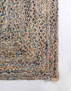 Unique Loom Braided Chindi Collection Casual Modern Blue/Tan Area Rug (5' 0 x 8' 0)