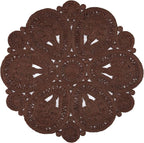 SAFAVIEH Area Rug 5' Round - Natural Fiber Collection - Rust, Handmade Jute, Decorative Boho Floral Design (NF360T)
