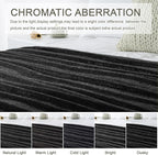 Chenille Throw Blanket for Couch 60"X 80" Twin, Soft Cozy Throws with Fringe Tassel for Bed Sofa Chair Cover, Lightweight Knitted Decorative Boho Blankets for Living Room, Black