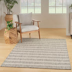 Nourison Home Positano Grey Ivory 5' x 7' Area Rug - Easy Clean, Non Shedding, Bed Room, Living Room, Dining Room, Kitchen (5' x 7')