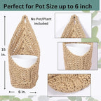 2 Pack 6 inch Macrame Wall Plant Hanger, Hanging Orchid Basket | Wall Plant Holder, Wall Planters for Indoor Plants (2 Pack, for up to 6 inch Pot)