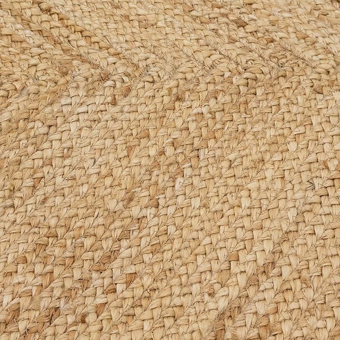 Handmade Jute Rug 4x4 ft – Natural Square Boho Rug for Living Room, Dining Area & Entryway, Hand Braided Eco-Friendly Jute Carpet for Small Spaces