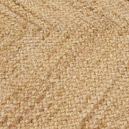 Handmade Jute Rug 4x4 ft – Natural Square Boho Rug for Living Room, Dining Area & Entryway, Hand Braided Eco-Friendly Jute Carpet for Small Spaces
