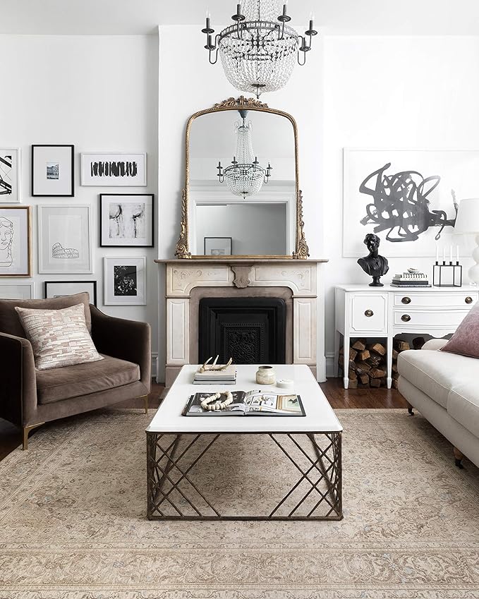 Loloi Loren Collection LQ-03 Sand/Taupe 2'-6" x 7'-6" Runner Rug