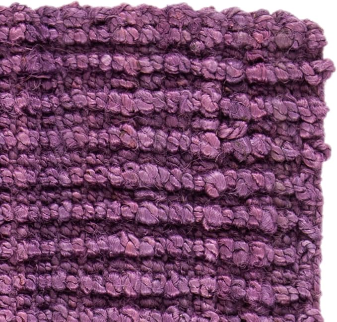 SAFAVIEH Area Rug 2x3 - Natural Fiber Collection - Purple, Handmade Jute, Farmhouse Style, Chunky Textured Thick Pile (NF447B)