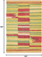 Dash and Albert Time Out Handwoven Jute Rug, 10 X 14 Feet, Green/Red Geometric Pattern - Premium Luxury Hotel Quality Soft Breathable Hypoallergenic Machine Washable Easy Care All Season