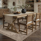 3x5 Easy Jute Outdoor Patio Rug Washable Brown Floral Entrance Area Rug for Living Room Lightweight Non Slip No Sheding Doormat Entryway Farmhouse Bedroom Backyard Kitchen Deck