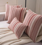Boho Fall Throw Pillow Covers 18x18 Inch Set of 2, Farmhouse Decorative Couch Pillow Cases, Rust Accent Pillows of Bed, Sofa Bedroom Living Room Home Decor Cushion Cover