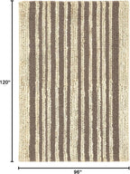 Dash and Albert Calder Stripe Grey Handwoven Jute Rug, 8 X 10 Feet, Neutral/Grey Stripe Pattern