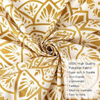 Edeesky White and Gold Mandala Tapestry Wall Art for Living Room, Bedroom Decor