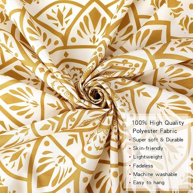 Edeesky White Golden Mandala Tapestry Wall Hanging Psychedelic Medallion Wall Tapestry Aesthetic Indian Hippie Decor Bohemian Art Boho Home Decoration for Bedroom,Living Room,Dorm