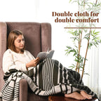 Folkulture 50" x 60" 100% Recycled Cotton Couch Blanket and Throws for Chair, Bed or Sofa, Green Throws for Home Decor