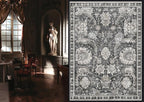 RUGSURE Washable Area Rugs - Perfect for Living Room, Bedroom, Kids Room, Nursery - Stain & Water Resistant Non-Slip, Pet & Child Friendly, Vintage Tribal Area Rugs (Grey, 3' x 5 ')