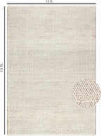 S & L Homes Jute Cotton Hand Woven Natural Farmhouse Area Rug for Living Room - Rustic Vintage Bohemian Décor - (12' x 15' Natural)