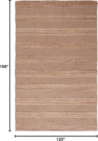 SAFAVIEH Natural Fiber Collection Area Rug - 10' x 14', Taupe & Natural, Handmade Boho Farmhouse Rustic Jute & Cotton Jute, Ideal for High Traffic Areas in Living Room, Bedroom (NFB653E)