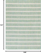 Nourison Home Positano Blue Green Ivory 9' x 12' Area Rug - Easy Clean, Non Shedding, Bed Room, Living Room, Dining Room, Kitchen (9' x 12')