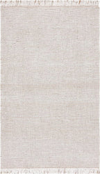 SAFAVIEH Natural Fiber Collection Area Rug - 5' x 8', Ivory & Natural, Handmade Woven Farmhouse Fringe Jute, Ideal for High Traffic Areas in Living Room, Bedroom (NF826A)