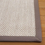 SAFAVIEH Area Rug 4x6 - Natural Fiber Collection - Marble & Khaki, Sisal, Woven Design with Border (NF143E)