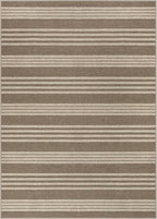 Lahome Elance Striped Non Shed Easy Jute Rug, 5x7 Large Living Dining Room Rug Washable Outdoor Patio Rug, Farmhouse Neutral Non Slip Stain Resistance Indoor Outdoor Carpet for Sunroom Bedroom, Khaki