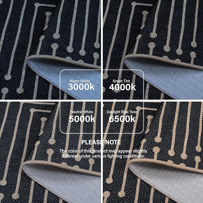 Lahome Boho 3x5 Easy Jute Rugs for Entryway, Black and White Outdoor Rug for Patio, Maze Lines Modern Indoor Outdoor Rugs, Non Slip Stain Resistant Front Door Carpet for Porch Balcony