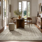 10x14 Area Rug Washable Rugs: Living Room Rug Stain Resistant Non Slip Low Pile Faux Wool Soft Large Area Rugs for Bedroom Farmhouse Dining Room Under Table Nursery Home Office Indoor