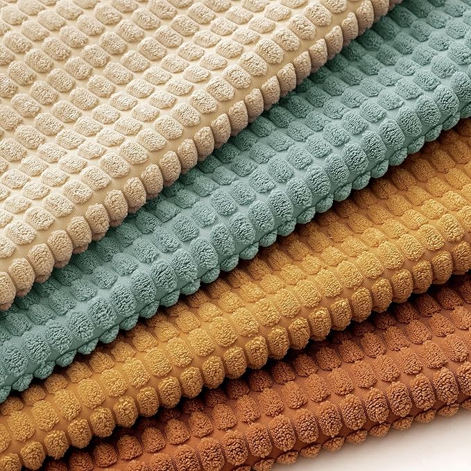 MIULEE Boho Farmhouse Decorative Pillow Covers 20x20 Inch Set of 4 Rustic Modern Fall Home Decor Couch Home Decor Couch Throw Pillows Summer Corduroy Pillowcases for Sofa Living Room Bed Orange/Teal