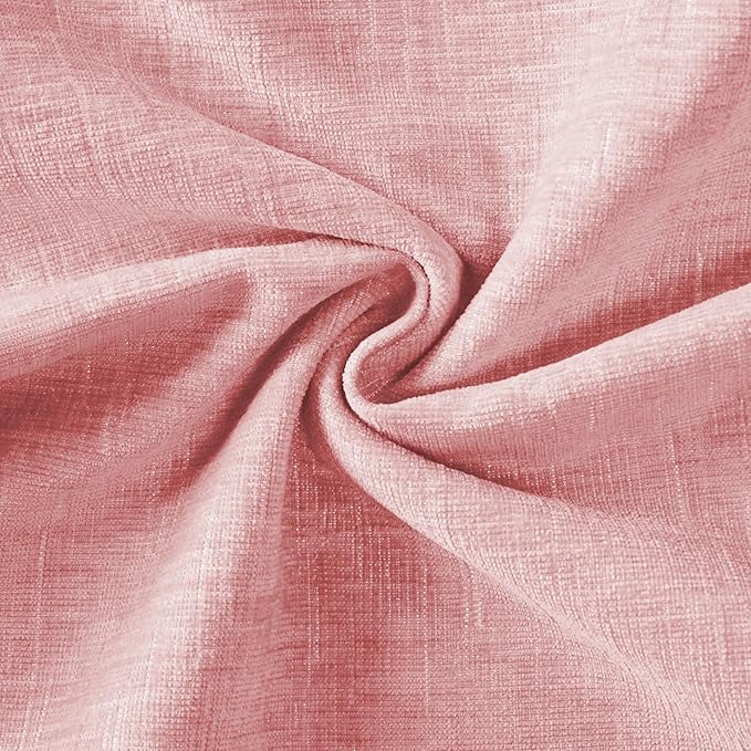 Scalloped Pillow Cover Pack of 2 Spring Chenille Decorative Throw Pillow Covers Cute Boho Couch Pillow Covers Aesthetic Funky Preppy Pillow Cases for Sofa Living Room (Blush Pink, 18x18 Inch)