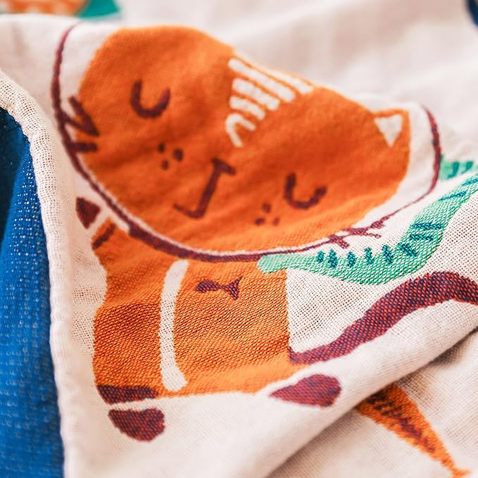 Scientific Sleep Underwater Scuba Cat Kitty Diver Submarine Fish Sea 100% Cotton Muslin Blanket Throw Cover for Kids Child Bed Couch Sofa Modern Fun Bedding Bedspread Coverlet Twin 60 in x 80 in