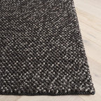 SAFAVIEH Area Rug 8x10 - Natura Collection - Large - Black & Grey, Handmade Wool Blend, Textured Design, Ideal for Living Room, Bedroom, Dining Space (NAT425Z)