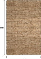 SAFAVIEH Area Rug 6x9 - Natural Fiber Collection - Natural, Handmade Jute, Braided Woven Design, Ideal for Living Room, Bedroom (NF212A)
