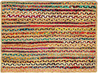 · REDEARTH · Jute Cotton Chindi Area Rug - 2'x3' Rectangular Rug, Handwoven, Non-Shedding, Soft & Durable – Multi Tones for Home Décor in Living Room, Dining Room, Bedroom