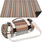 Extra Large Waterproof Picnic Blanket | Portable Camping & Beach Mat | Sand Free with Carry Strap | Park Blanket for Grass, Hiking, Travel, Concerts, Indoor (Orange)