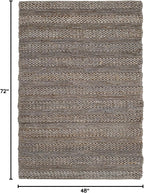 SAFAVIEH Area Rug 4x6 - Natural Fiber Collection - Beige, Handmade Jute, Braided Woven Design, Ideal for Entryway, Living Room, Bedroom (NF212B)