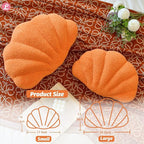 Orange Seashell Throw Pillows, Shell Shaped Throw Pillows, 13 Inch Soft Home Decorative Pillow Plush Cushion for Bed Couch Living Sofa Room Decor Accent Throw Pillow