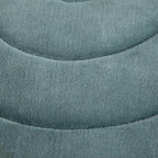 SIMPLIHOME Vivienne Round Pouf - 20 inch Wide Upholstered Velvet Ottoman in Turquoise, Boho-Style Footstool, Extra Seating or Accent Piece for Living Room or Bedroom with Stitching Detail, Assembled
