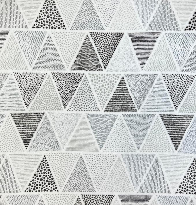 Serafina Home Throw Blanket: Velvety Soft, Durable Fleece Accent for Bed or Couch (Triangle Geo, 50 x 60 inches)