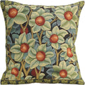 Charlotte Home Furnishings - Throw Pillow Covers Orange Tree Square Vintage Pillows for Couch | Jacquard Woven Cushion Cover 18x18 in | Cotton Pillow Covers for Living Room & Bedroom Décor