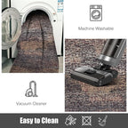 RUGSURE Washable Area Rug - 1/6 Thick - Stain & Water Resistant Non-Slip - Resistant Rug for Living Room, Bedroom, Nursery, Pet & Child Friendly, Vintage Charm Area Rugs (Rust, 8' x 10')