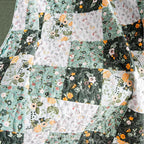 Exclusivo Mezcla 50"x 60" Quilted Throw Blanket- Microfiber Quilt Throw with Boho Patchwork Pattern, Reversible Green Versatile Lap Quilt for All Seasons, Lightweight Throws for Bed/Couch/Sofa