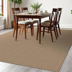 EARTHALL Woven Area Rugs 6x9 Ft Washable Living Room Rugs Non Slip Rubber Backed Dining Room Rug Braided Bedroom Rugs Indoor Floor Carpet for Living Room, Bedroom, Dining Room, Orange/Tan/Brown