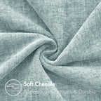 MIULEE Pack of 2 Light Blue Throw Pillow Covers 20x20 Inch Soft Chenille Pillow Covers for Sofa Living Room Spring Home Decor Couch Solid Dyed Cases