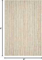 SAFAVIEH Area Rug 6x9 - Natural Fiber Collection - Grey & Natural Brown, Handmade Jute, Farmhouse Style, Chunky Textured Thick Pile (NF447K)