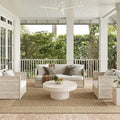 Nuloom Asha Light Brown/Ivory, 3'6" x 5', Casual, Striped Border, Soft and Cozy, High Traffic, Stain Resistant, Easy Clean, Durable Area Rug for Indoor/Outdoor Patio, Deck, Porch, Garden, Courtyard