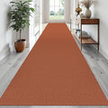 EARTHALL Runner Rug 3x20 Ft Washable Runners for Hallways Extra Long Woven Non Slip Entryway Runner Braided Kitchen Runner Indoor Outdoor Carpet Runners for Hotels, Officel, Stair, Rustic Orange/Tan