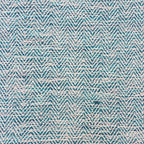SIMPLIHOME Nate Square Pouf - 20 inch Wide Upholstered Handwoven Cotton Ottoman in Patterned Teal Melange, Boho Footstool or Extra Seating for Living Room with Artisanal Texture, Assembled