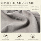 WOWMAX 80% Cotton & 20% Linen Blend Headboard Pillow – King Size Reading Wedge Backrest for Bed, Handmade Firm Support Bolster Cushion with Removable Cover, Premium Bed Rest Pillow, Black