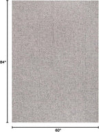 Easy Jute Rug 5x7 Indoor Outdoor Natural Rugs Solid Fiber Rug Woven Area Rug Boho Easy Clean Inside Carpet for Living Room Bedroom Dining Room Hallway or Outdoor Patio Porch (5 X 7 Silver)