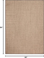 Martha Stewart x SAFAVIEH Area Rug Collection - 5' x 7', Light Brown, Sisal & Jute, Farmhouse Style, Ideal for Living Room, Bedroom, Office, Dining Space (MSR9501T)